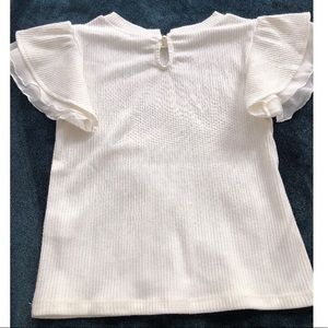 Mila ivory ribbed top